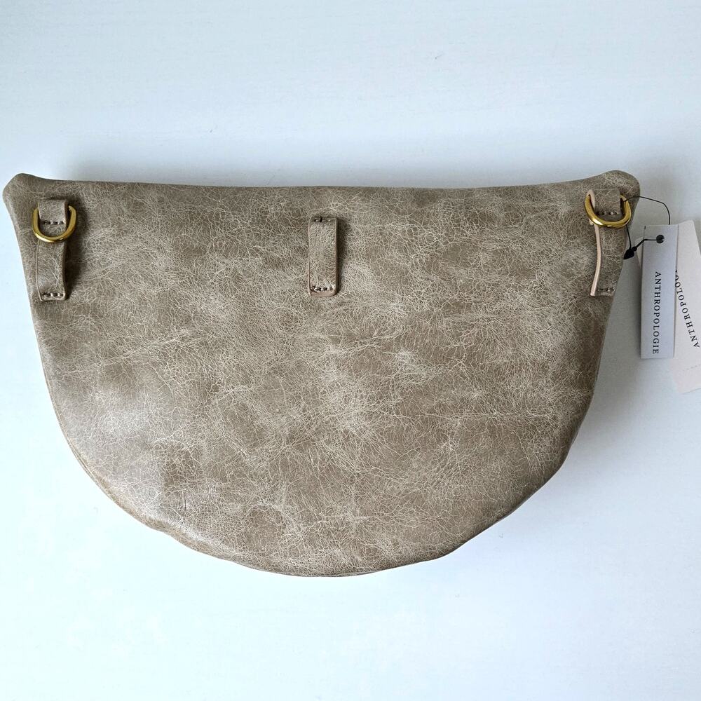 Anthropologie NEW Convertible Hip Belt Bag Vegan Leather Sand Sable Color NWT - Picture 5 of 12